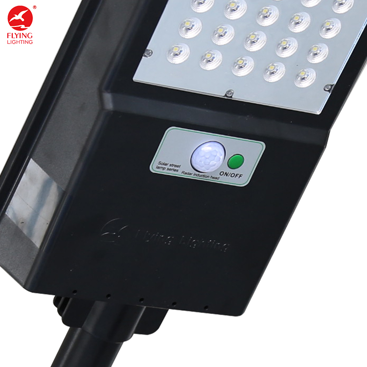 Explosion proof mercuri abs photocel bct slim garden 60watt solar street light with sensor