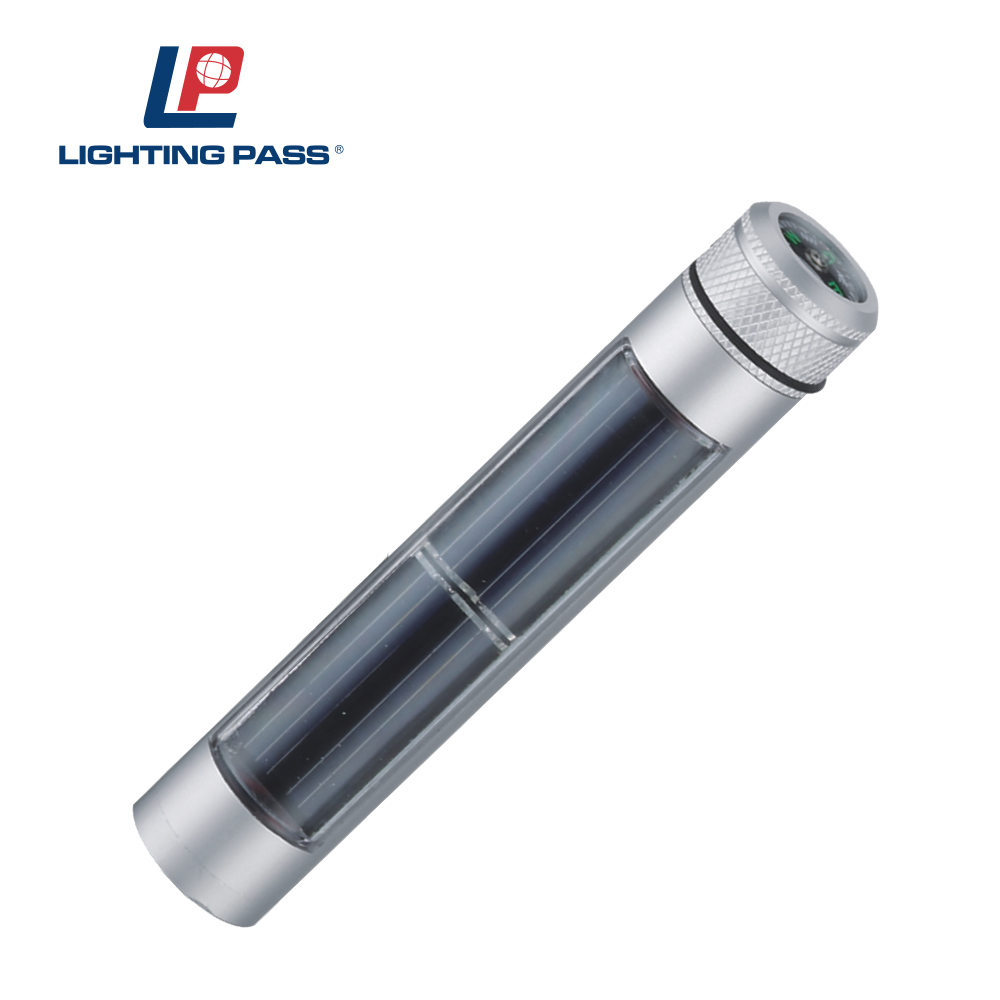 5LED solar smart flashlight with compass