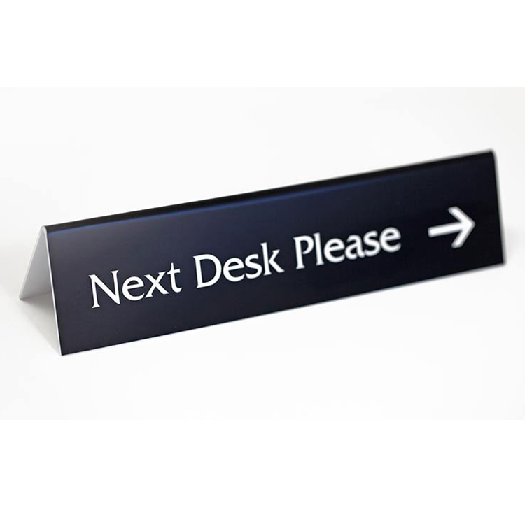 GS cheap wholesale personalized desk name plate in iron metal tabletop office nameplate sign