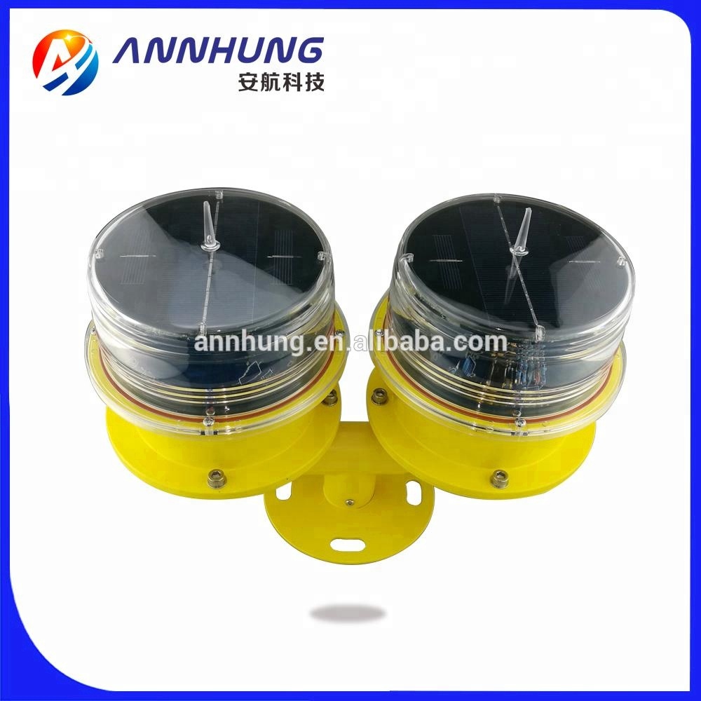 AH-LS-LD  Low Intensity Solar Powered Double Aviation Obstruction Light / Aircraft Warning Light