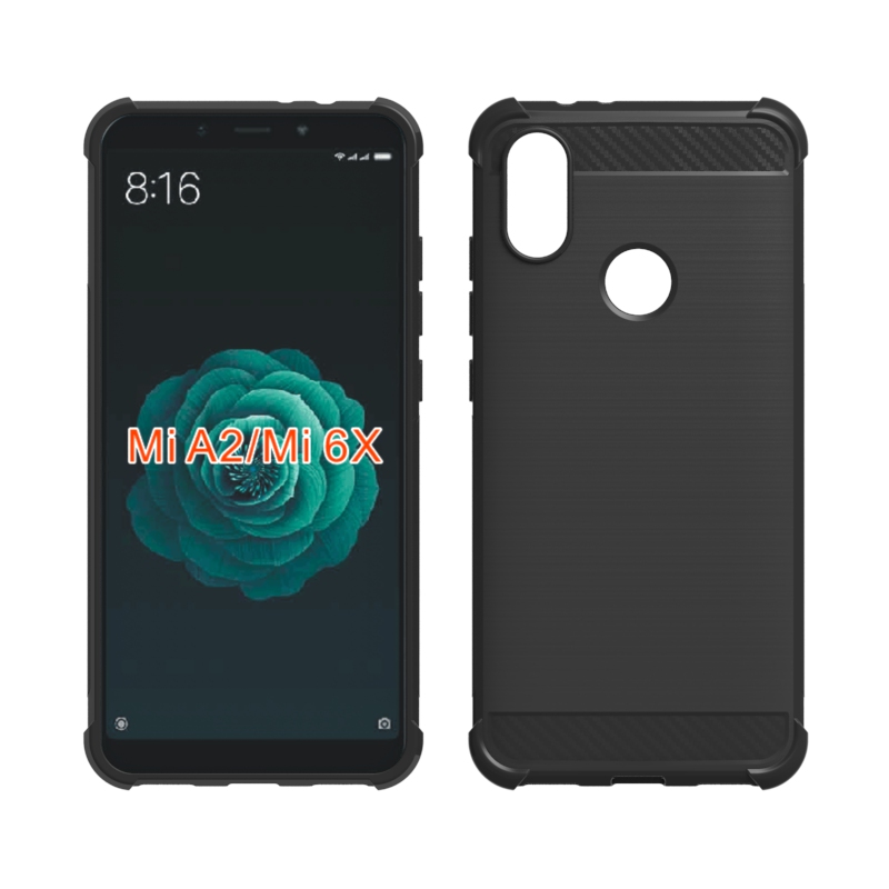 Carbon Fiber Soft Tpu case for Xiaomi Mi 6X Mi A2