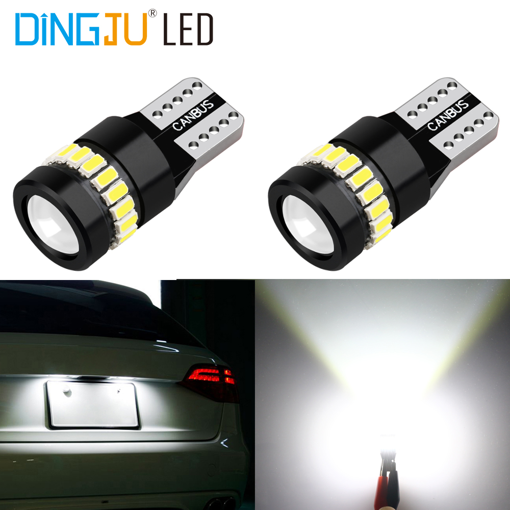 Customized T10 18smd 3014 1smd 3030 Bulbs 12v 194lm  Led W5w 194 501 Car License Plate  Light Compatible Products