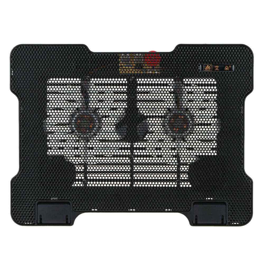 iDock Laptop USB Cooler Pad Cooling Base Chill Mat Radiator with Two 140mm LED Fans 5 Angles for 12-15.6 Notebook