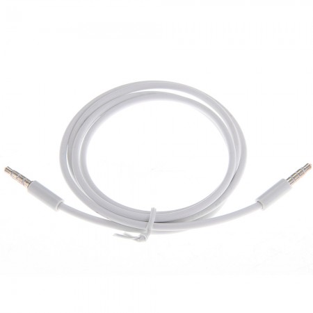 Car Male to Male 3.5mm Audio AU Cable for Mobile Phone MP3 CD TV White