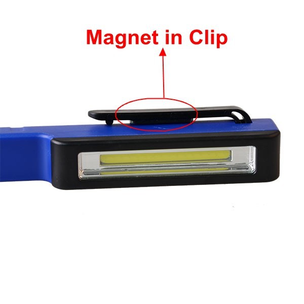 Mini Flat ABS Materials COB LED Flashlight With Magnet