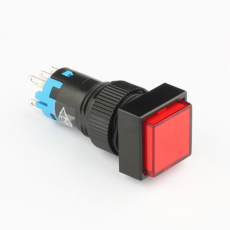 Factory price AD12 12mm illuminated 5 pin no nc push button switch