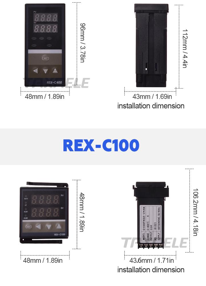 Digital Thermostat Thermometer SSR Relay output Temperature Controller REX-C100 C400 C700, REX-C900 Temperature Controller