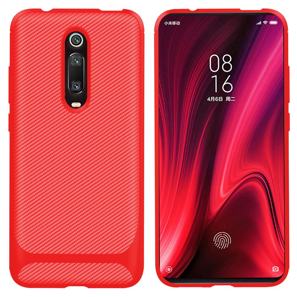 2019 New arrival Silicone carbon fiber phone case for Huawei K20 back cover