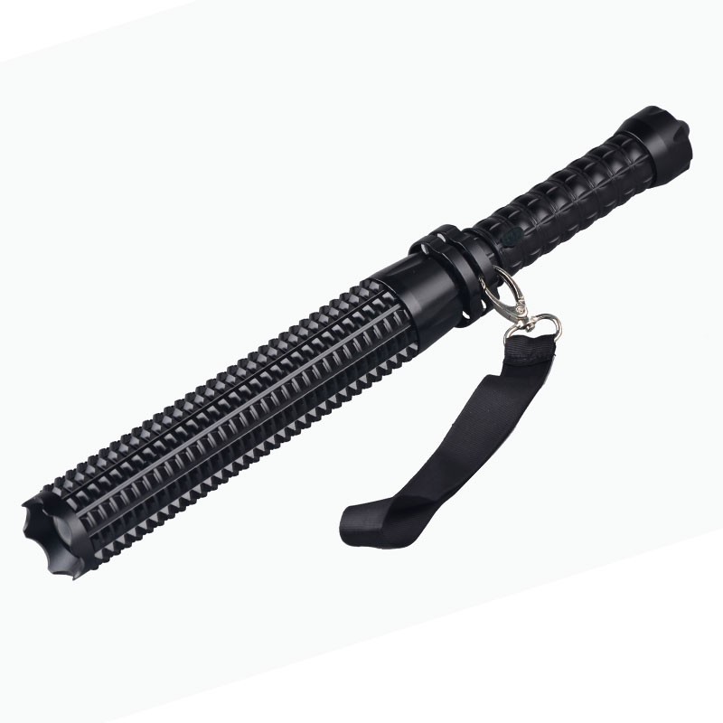 Baton Police Self-defense Weapons Night Hunting Torch Light Mace Fllashlight