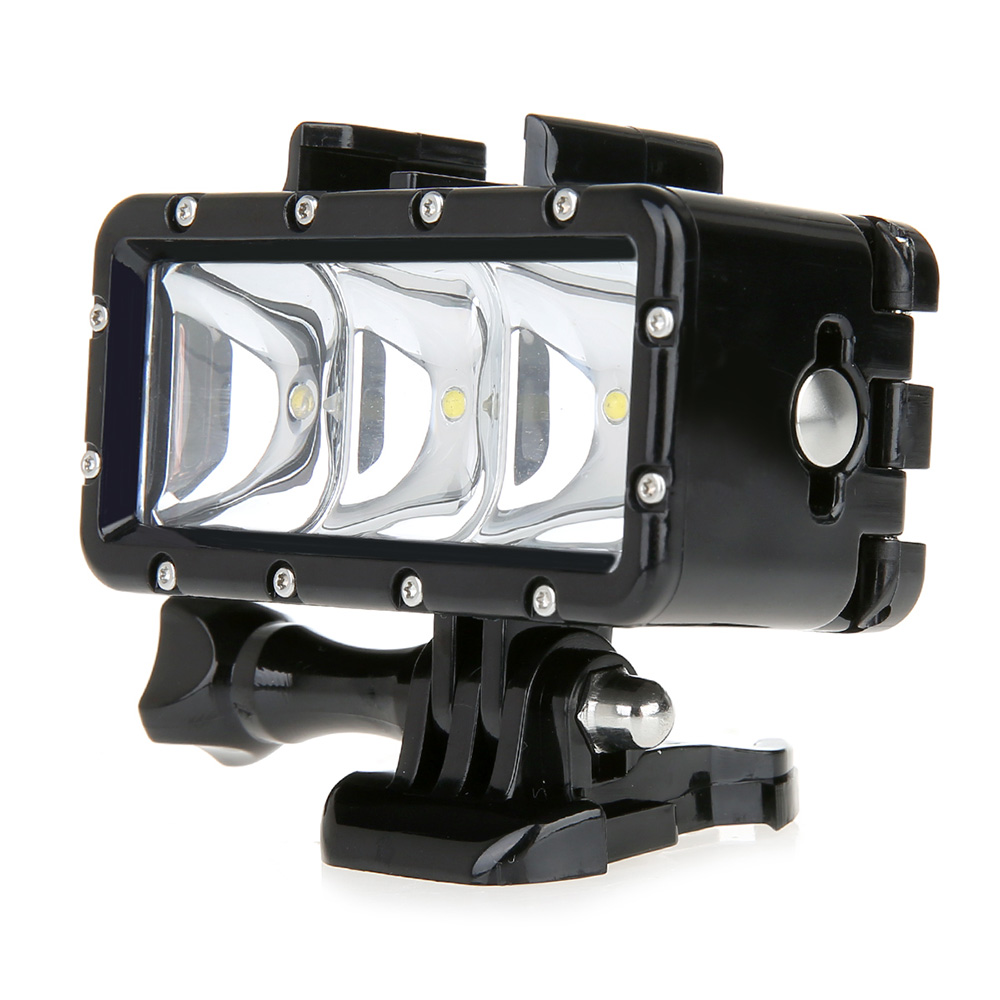 Portable Multi-functional Diving Waterproof Dimmable Video Light Mount Screw Wrench for Action Camera 30m Underwater