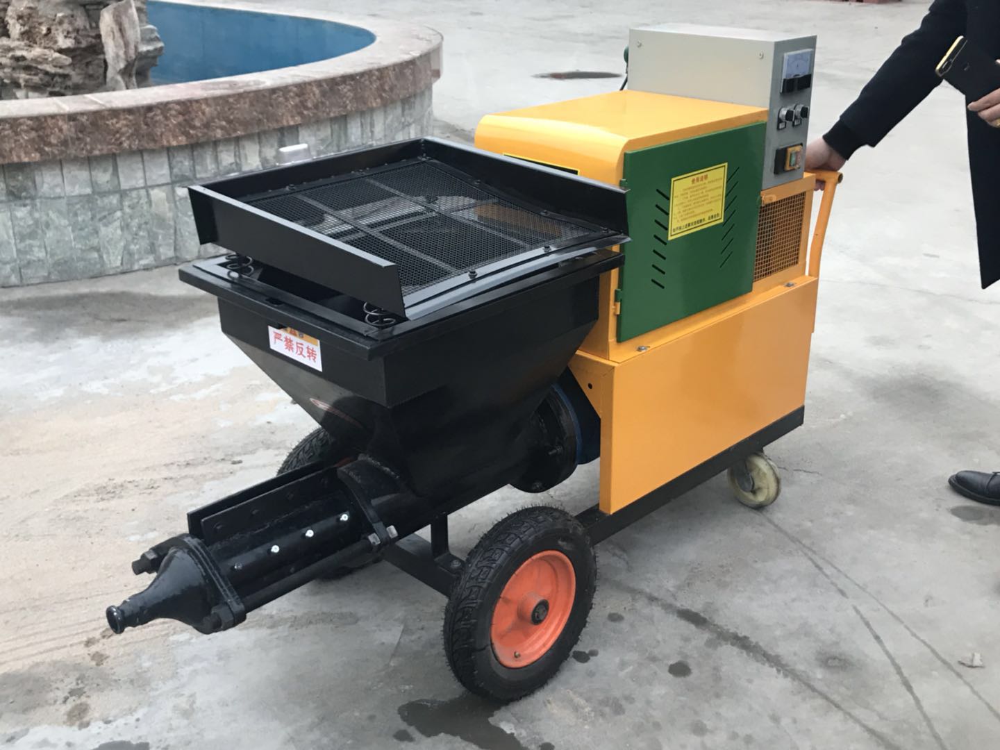 3cubic meter conveying flow mortar wall spraying pump machine