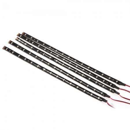 Waterproof 30cm SMD 3528 Red 15 LED Fleible Strip Light Lamp Car Auto