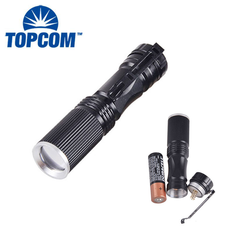 XPE 300 Lumen Flashlight LED Regular AA Battery Zoom Torch Light