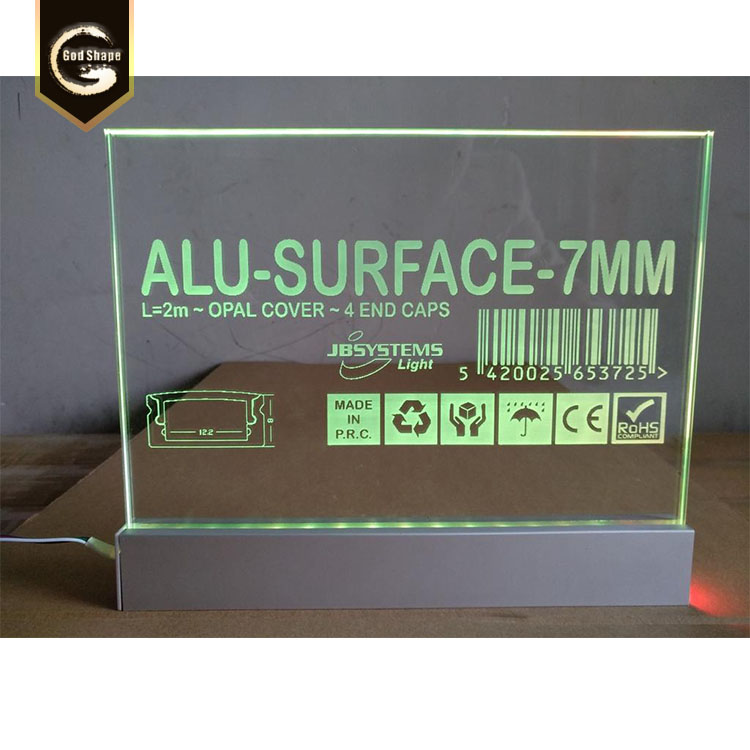Custom made transparent acrylic led signs reception name plate signage table stand menu display sign board