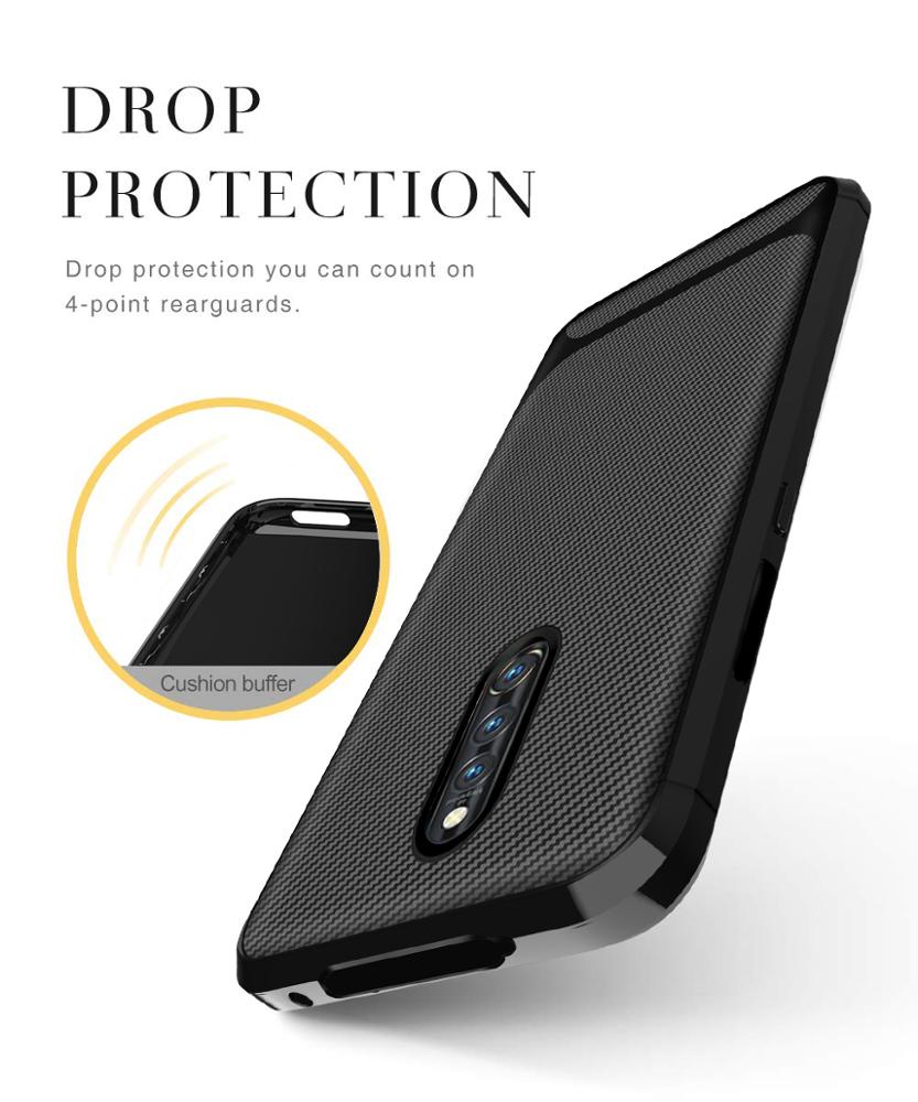 Carbon Fiber Silicon Back Cover For Vivo X27 Pro Phone Case