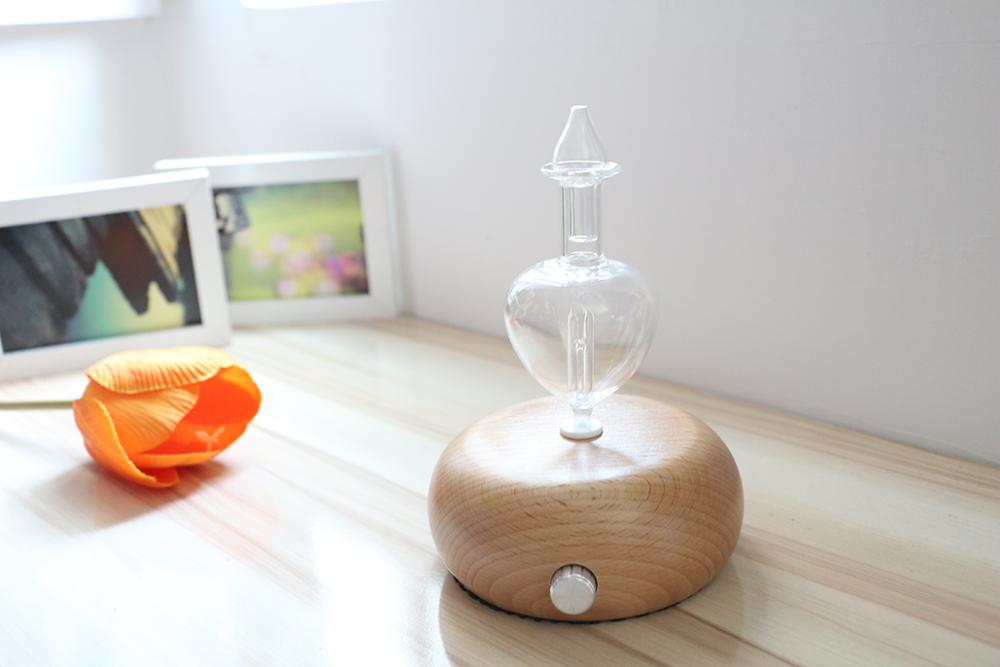 Amazon Topsales Aromatherapy Wood Glass Essential Oil Scent Fog Purifier Diffuser