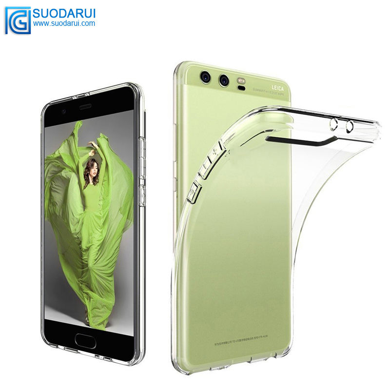 Ultra-thin clear transparent tpu soft back cover case for Huawei P10 P10 plus