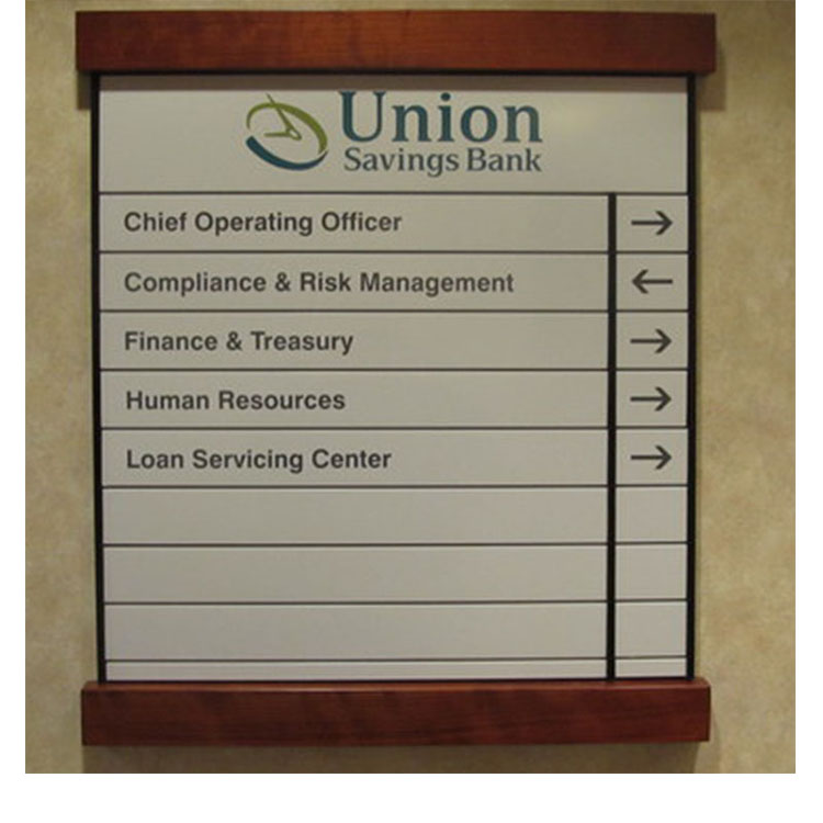 GS indoor wall  mounted aluminum signage wayfinding and directory sign building sign board