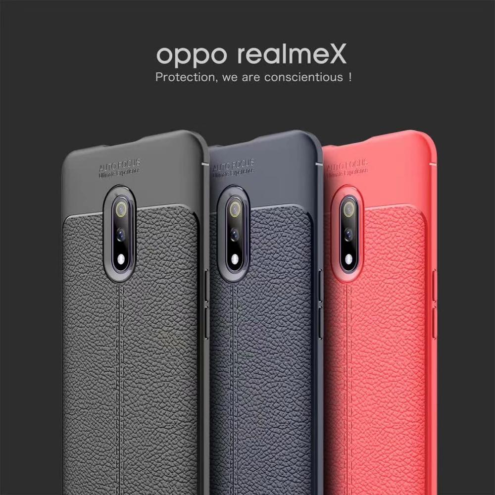 Hot Sell Litchi pattern Soft Tpu for OPPO Realme X