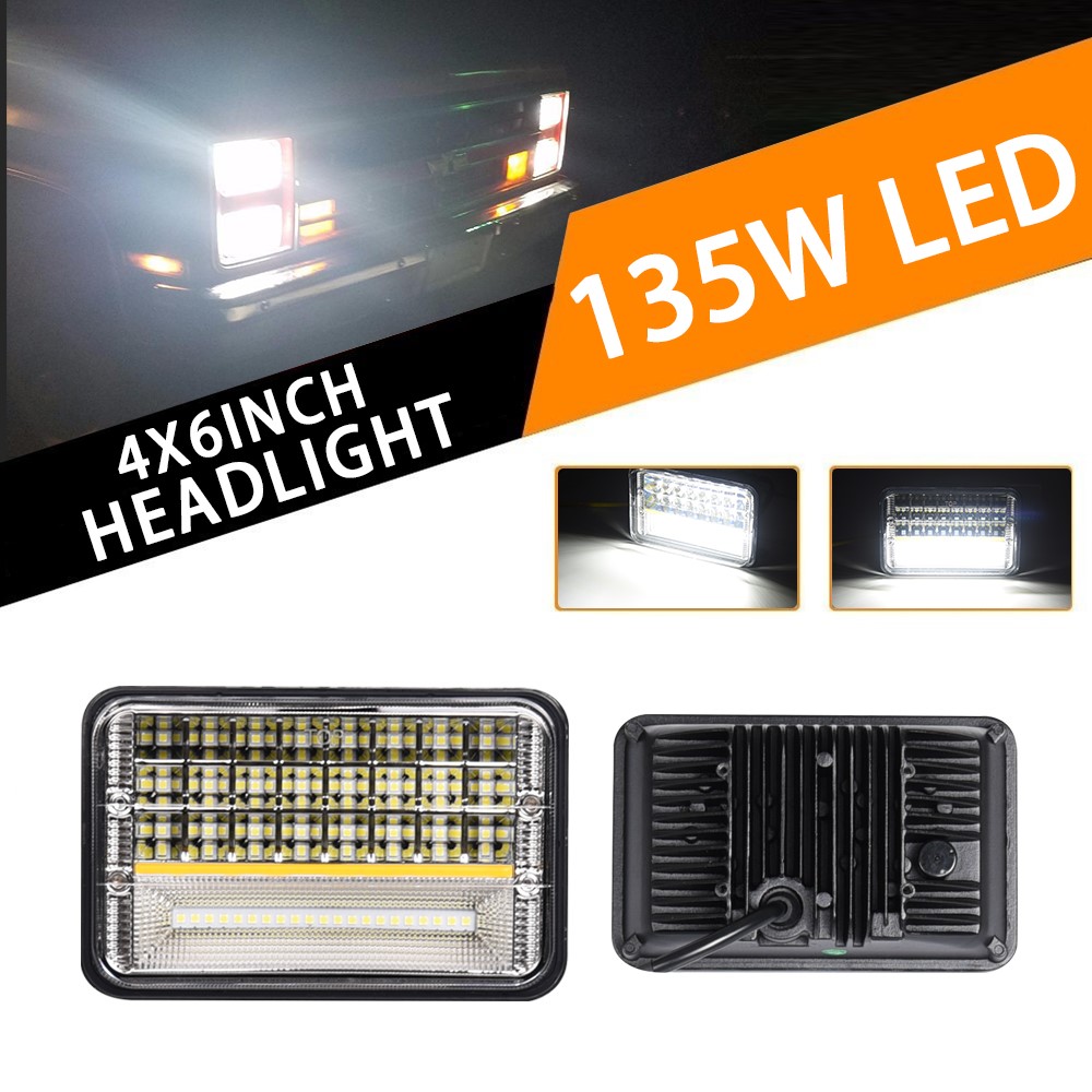 high quality car super bright square projector truck 4x6 led headlight