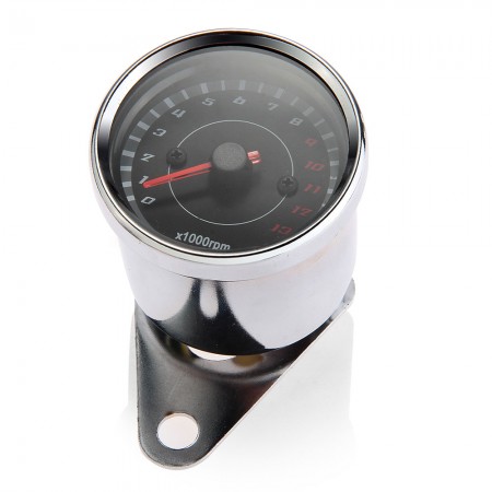 Motorcycle LED Universal Mechanical 13000RPM Analog Tachometer Tacho Gauge New