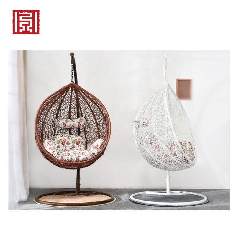 Wholesale Outdoor Round Rattan Swing Hanging Egg Chair