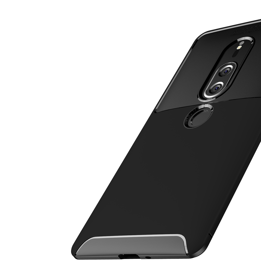 Carbon Fiber 360 Protective phone case For Sony xperia xz2 premium TPU Silicone back cover case