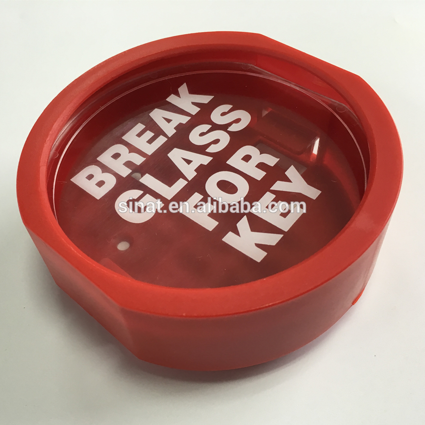 Red Transparent break glass for key box