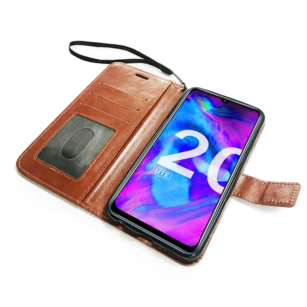 hot sell wallet leather case For Huawei honor 20 Lite stand leather flip cover