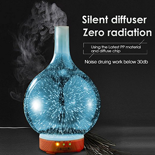 2017 new product By FCC,ROHS and CE Certification 100ml 3D Glass Home use Aroma Diffuser