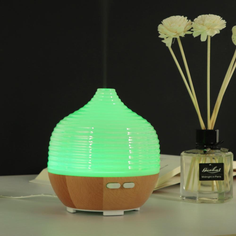 200ml Glass Aroma Diffuser with 7 Color Warm LED Lights with Waterless Auto-Off Function, BPA Free for Baby, Mum
