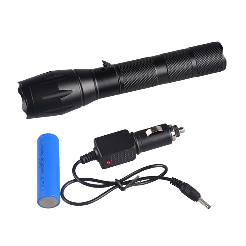 2017 New Arrival High Power Flashlight T6 LED Rechargeable Tactical Torch