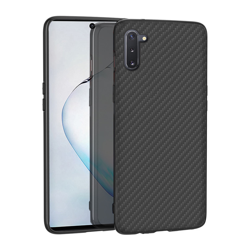 Matte Finish Carbon Fiber Textured Light Thin Shock Absorbing Bumper Skin hard case for Samsung galaxy Note 10