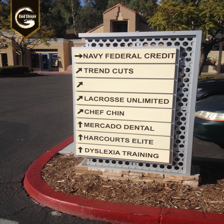 Monument pylon freestanding signage directional and wayfining sign
