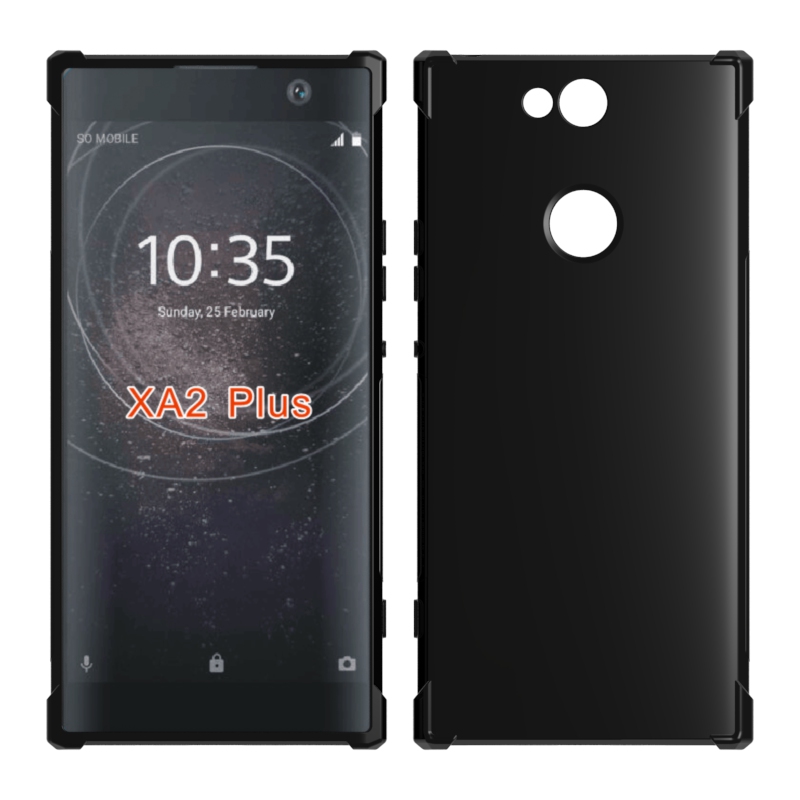 Transparent Shockproof soft Tpu cover case For SONY Xperia XA2 plus