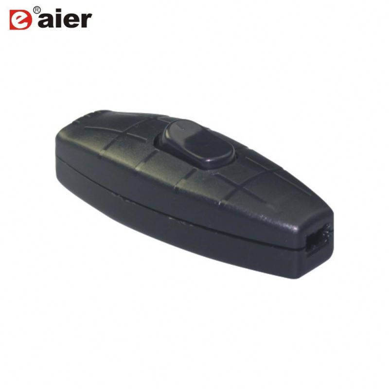 Black SPST ON OFF Lamp Inline switch