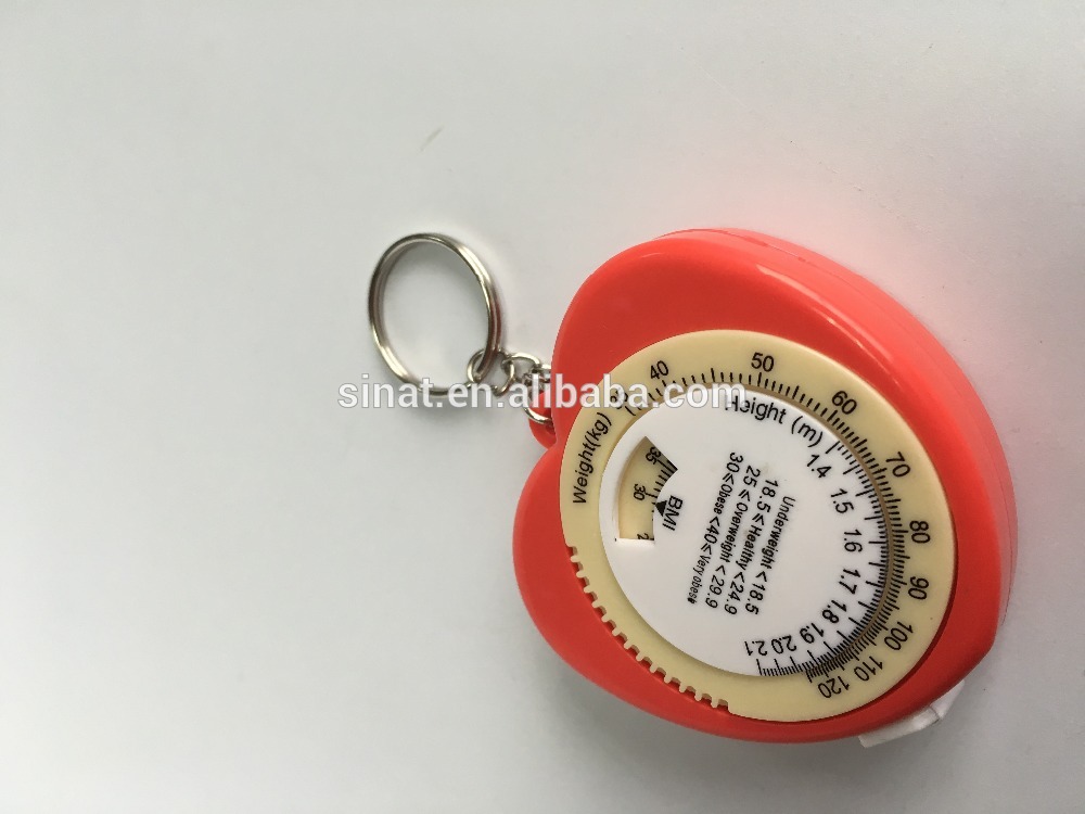 Promotion gift cloth tape measure with key ring