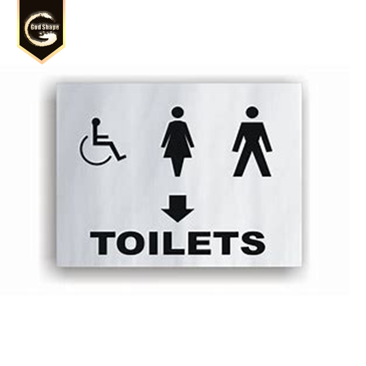 GS 8 *8 Wayfinding aluminum toilet sign sign restroom toilet sign plates