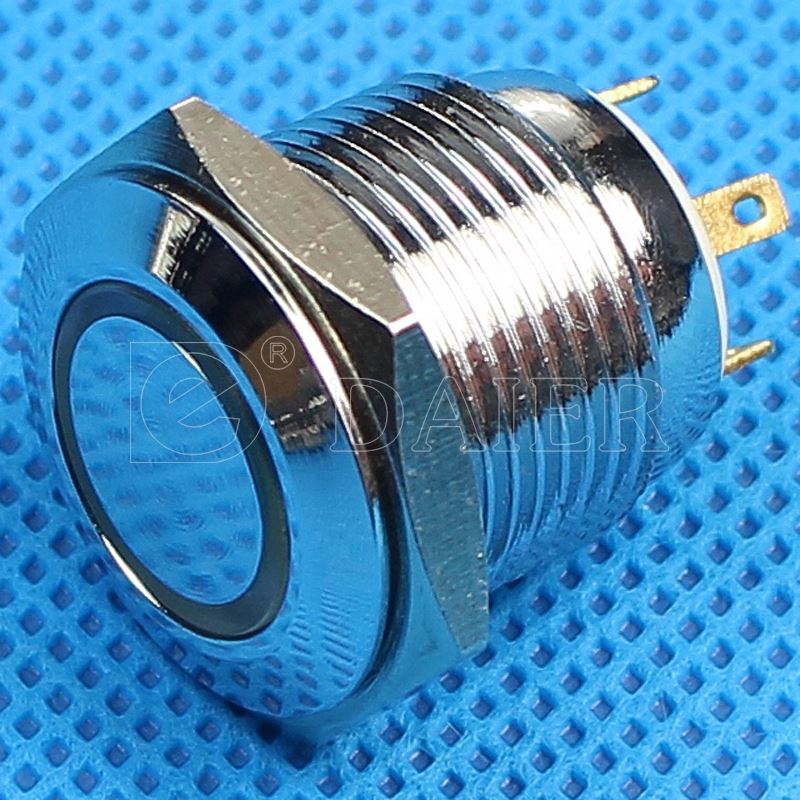 16mm Round Illuminated Anti Vandal Momentary Switch