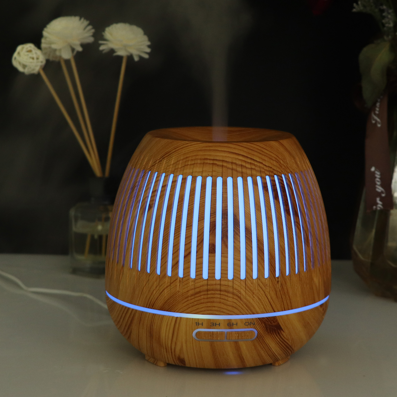 Aromatherapy Essential Oil Diffuser with PP cover Ultrasonic Diffuser Classic Style Cool Mist Humidifier for 7 Color Led Change