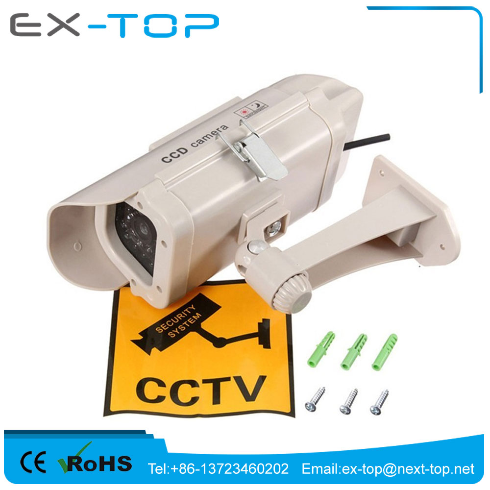 ZheJiang NingBo IP66 2 xAA Power supplies Fake Bullet dummy security camera Indoor/Outdoor Use, For Homes & Business