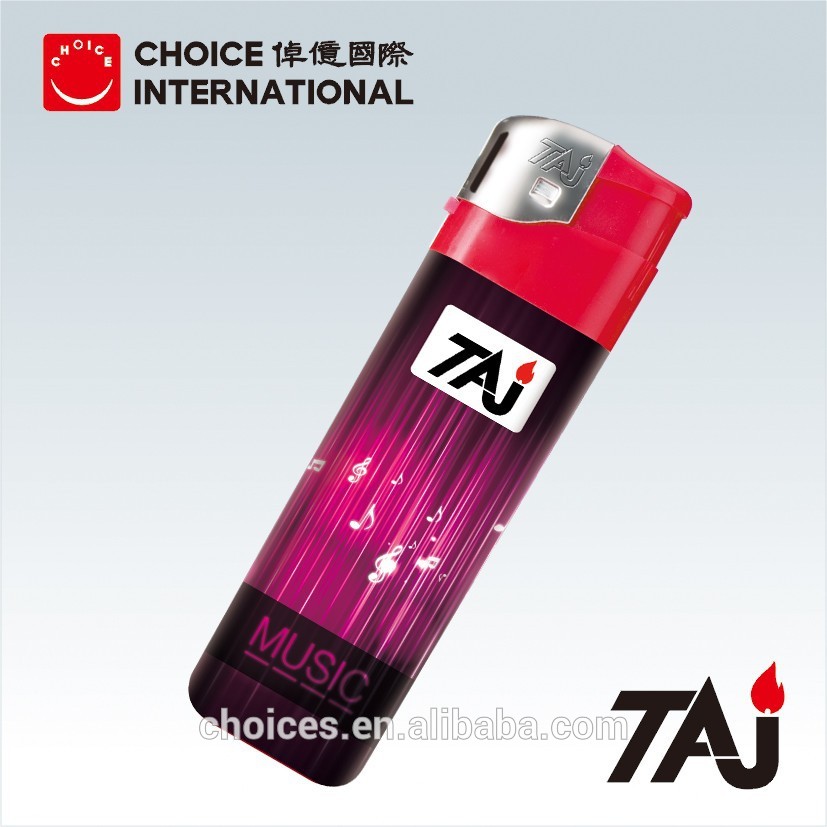 2018 Canton Fair Hot-selling lighter TAJ electronic fashion lighter in music wrapper