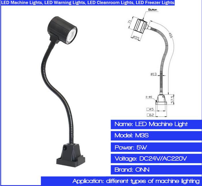 ONN Brand M3S 24V 220V Led Gooseneck Lamp Parts 5W with CE Certificated