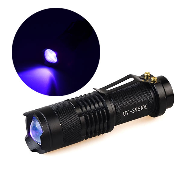 SK68 Waterproof High Powerful Zoomable Mini 3w 365nm UV ultraviolet led Flashlight