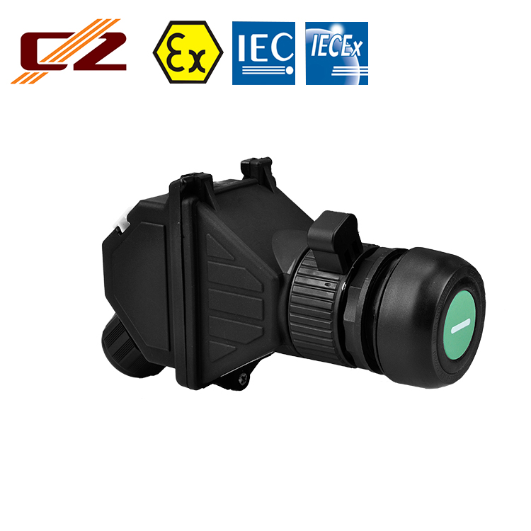 New design ATEX IECEX Full plastic Push Button