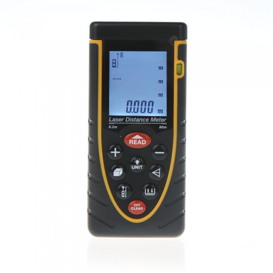 Handheld Laser Distance Measurer Rangefinder Range Finder with Bubble Level Tape Laser Distance Meter