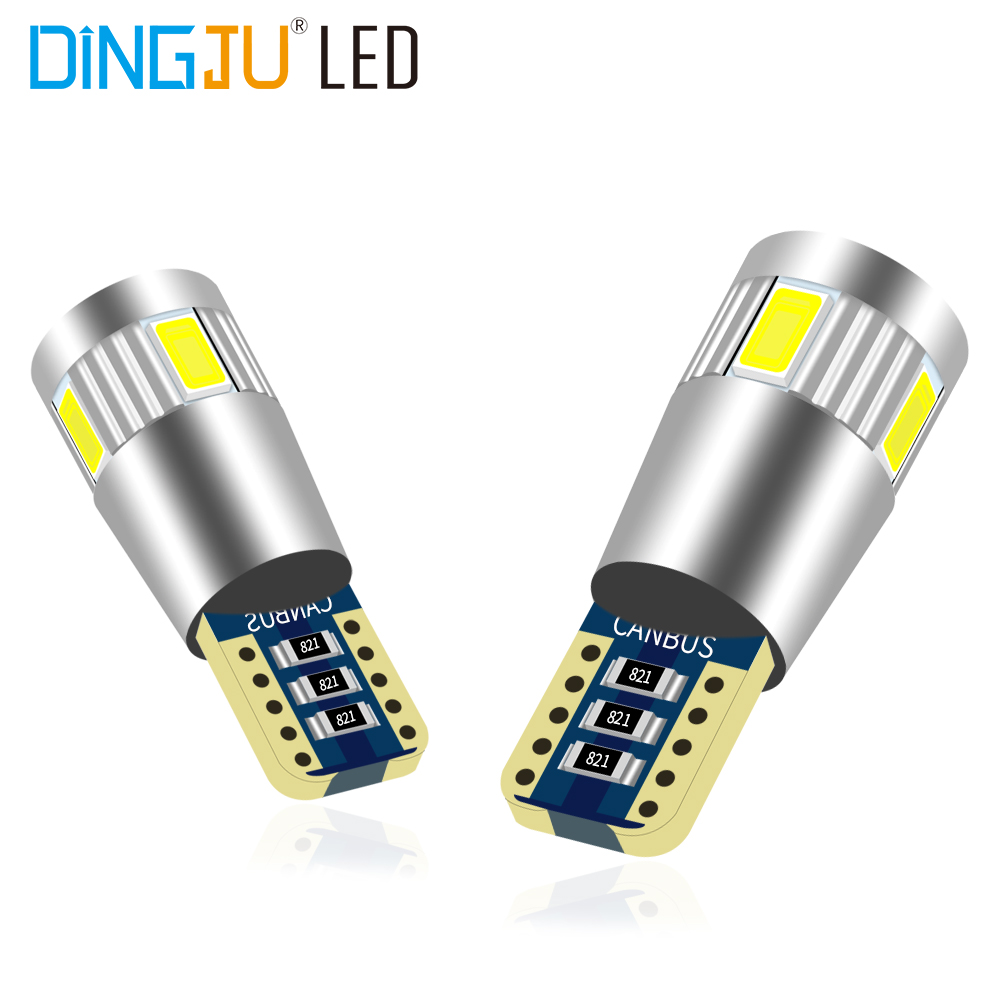 Factory Direct Price T10 6smd 5730 W5w 501 194  Led Canbus No  Error With Lens  Bulbs 12v  Reading Lamp At Good