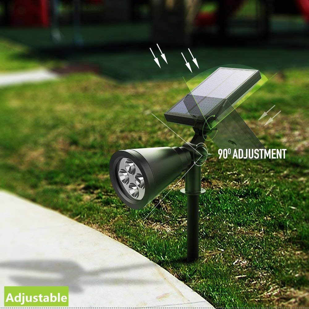 4 LED Solar Powered Landscape Lighting IP65 Waterproof Solar Garden Path Light