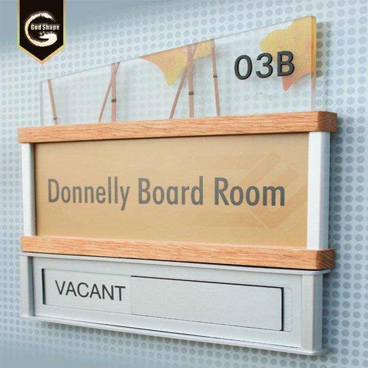 GS Customized New 2019 hotel office sign room aluminum acrylic apartment door plates room ID plaque
