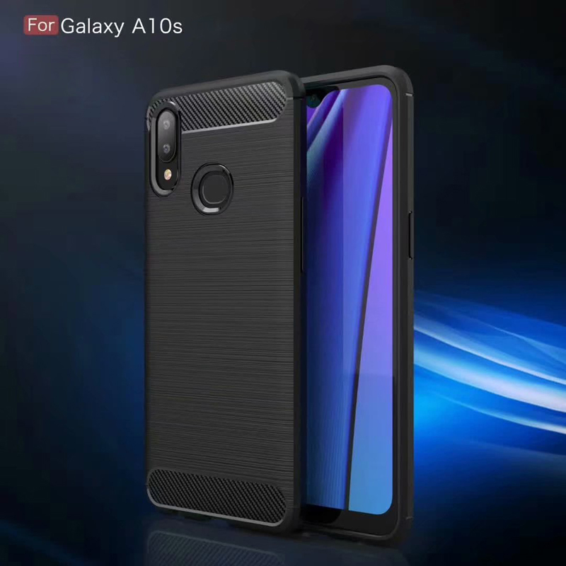 New Arrival Shockproof Carbon Fiber Case Cover for Samsung galaxy A10S TPU+PC case